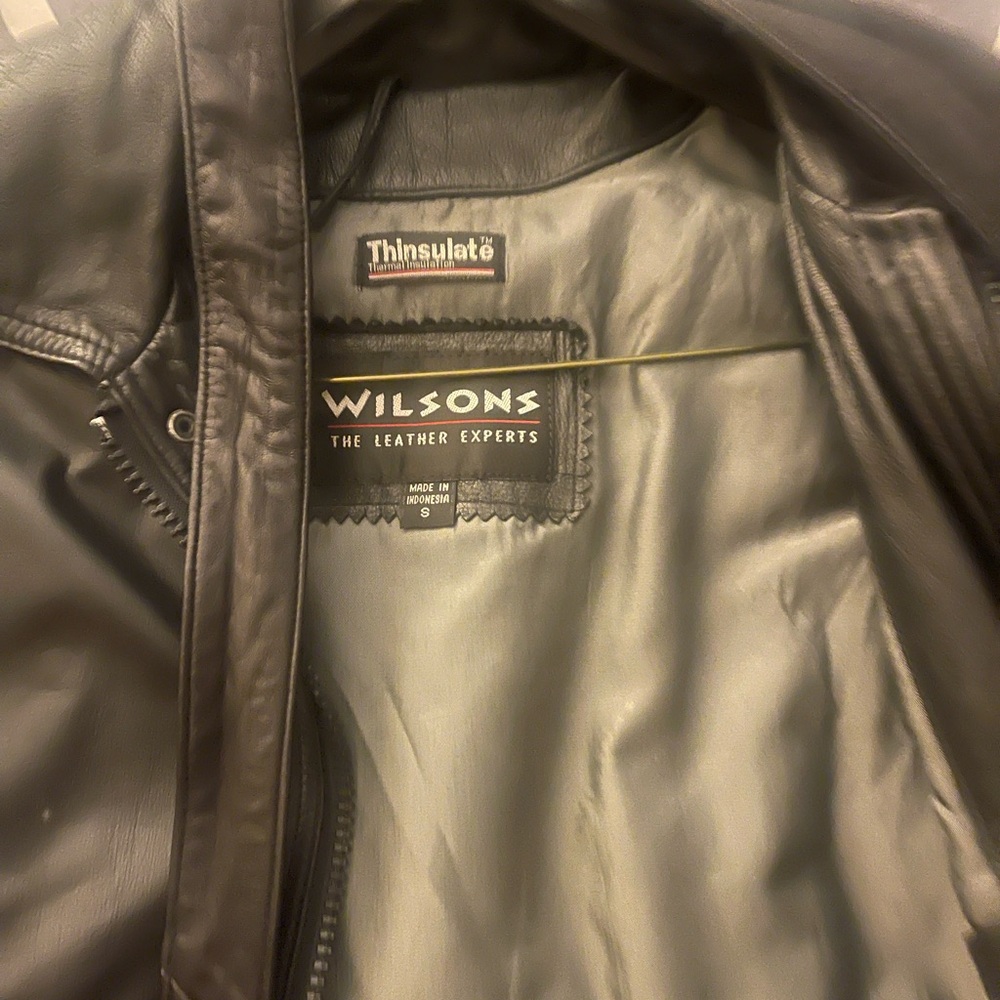 Wilson Men's Black Leather Bomber Jacket
